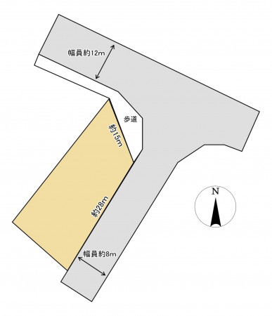 河北郡津幡町字杉瀬、土地の間取り画像です