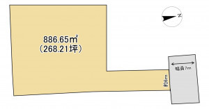 かほく市浜北、土地の間取り画像です