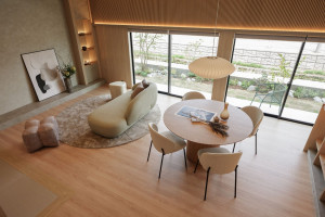 かほく市内日角、新築一戸建ての居間画像です