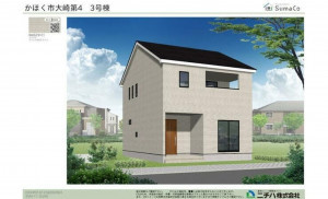 かほく市大崎、新築一戸建ての外観画像です