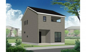 かほく市高松、新築一戸建ての完成予想図（外観）画像です