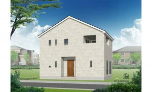 かほく市高松、新築一戸建ての完成予想図（外観）画像です