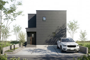 河北郡津幡町字太田、新築一戸建ての完成予想図（外観）画像です