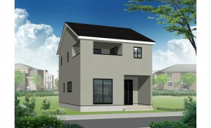 かほく市大崎、新築一戸建ての完成予想図（外観）画像です