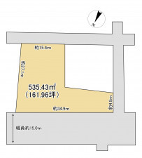 羽咋市大町、土地の間取り画像です