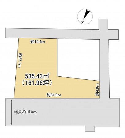 羽咋市大町、土地の間取り画像です