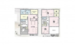 羽咋市大川町、新築一戸建ての間取り画像です
