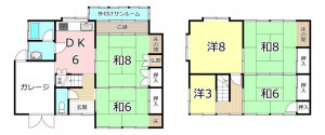金沢市東山、中古一戸建ての間取り画像です