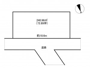 金沢市長坂、土地の間取り画像です