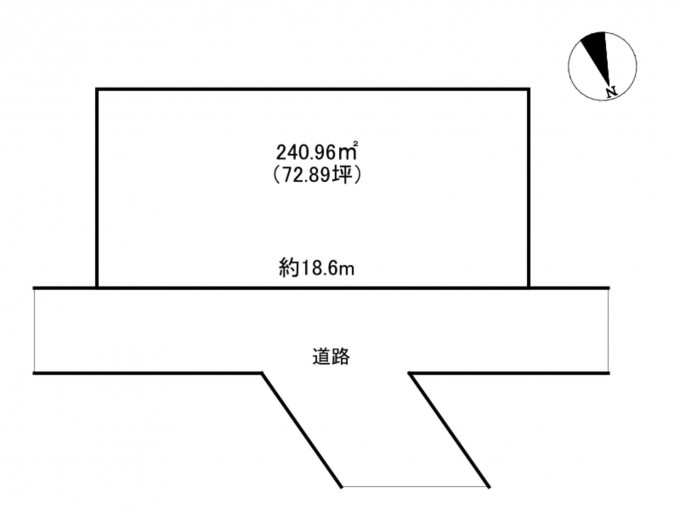 金沢市長坂、土地の間取り画像です