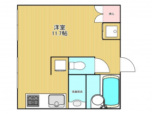 金沢市笠舞、収益物件/マンションの間取り画像です
