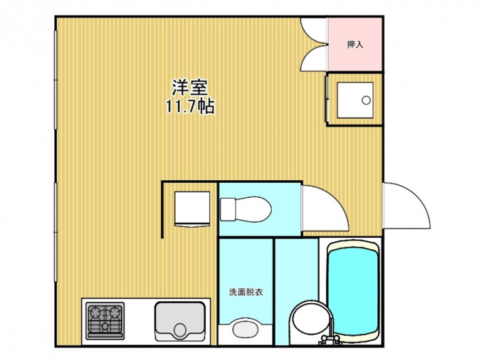 金沢市笠舞、収益物件/マンションの間取り画像です