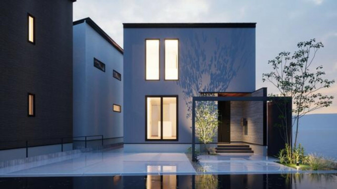 金沢市田井町、新築一戸建ての完成予想図（外観）画像です