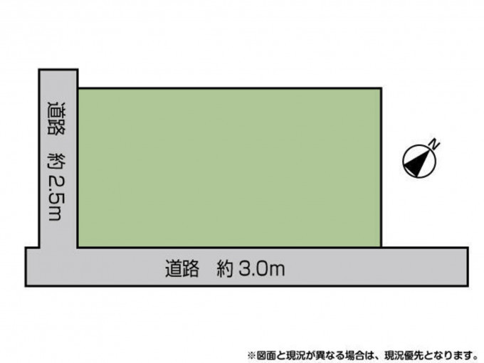 金沢市野町、土地の間取り画像です
