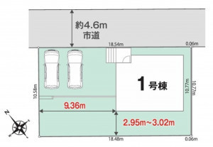 金沢市法島町、新築一戸建ての建築プラン例画像です