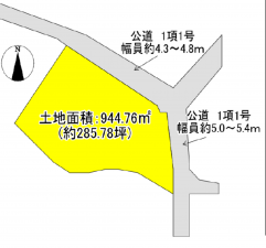 高崎市鼻高町、土地の間取り画像です