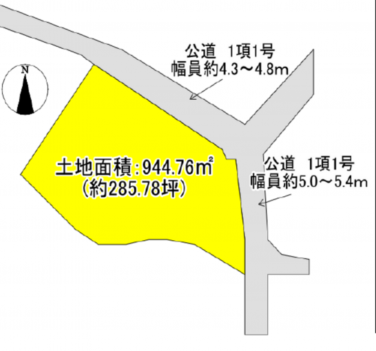 高崎市鼻高町、土地の間取り画像です