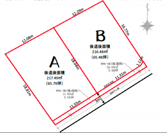 高崎市足門町、土地の間取り画像です