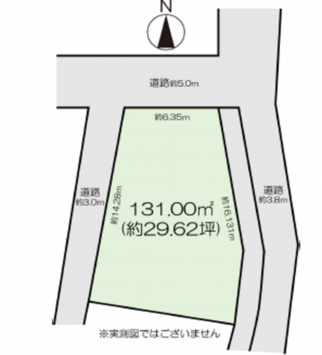 高崎市倉賀野町、土地の間取り画像です