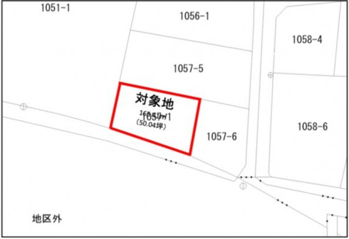 高崎市上豊岡町、土地の間取り画像です