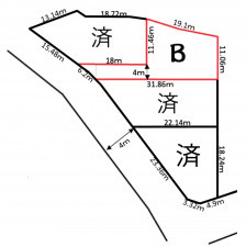 高崎市保渡田町、土地の間取り画像です