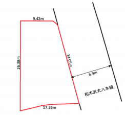 高崎市箕郷町、土地の間取り画像です