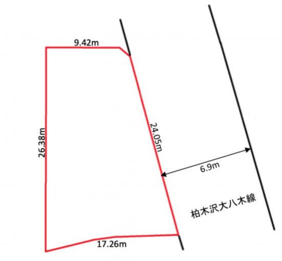 高崎市箕郷町、土地の間取り画像です