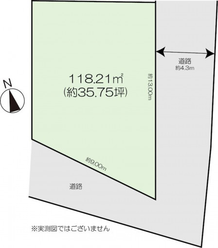 高崎市浜尻町、土地の間取り画像です