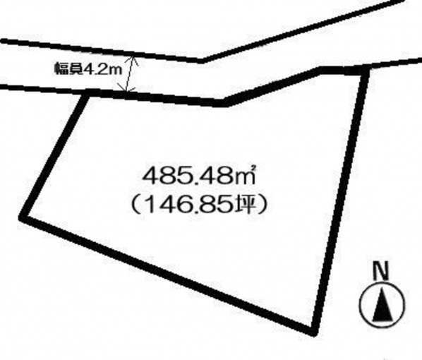 高崎市金古町、土地の間取り画像です