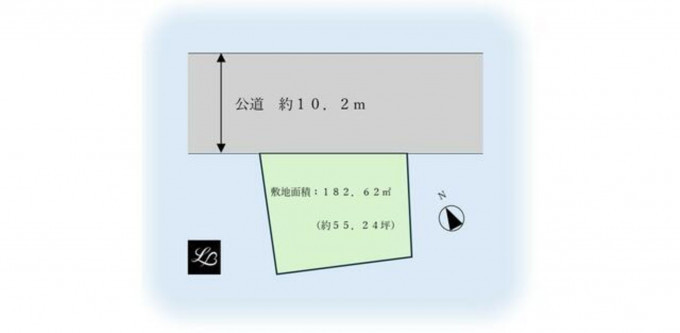 高崎市柴崎町、土地の間取り画像です