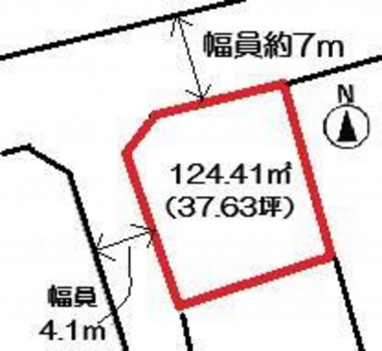 高崎市上豊岡町、土地の間取り画像です