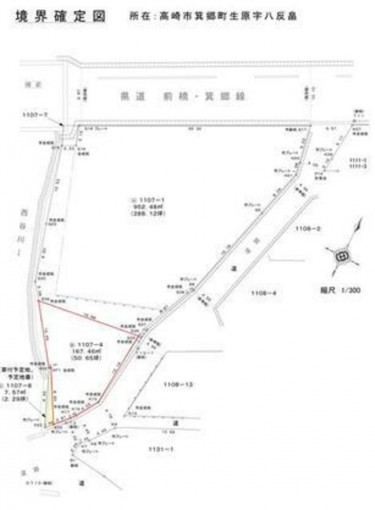 高崎市箕郷町、土地の間取り画像です