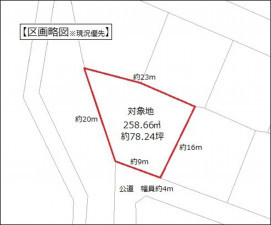 高崎市山名町、土地の間取り画像です
