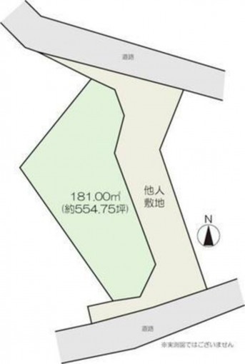 高崎市石原町、土地の間取り画像です