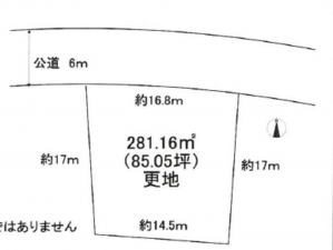 高崎市城山町、土地の間取り画像です