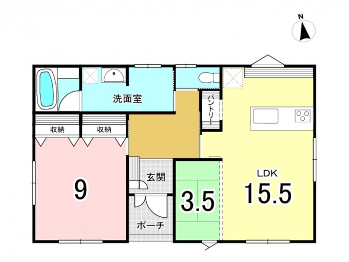 高崎市倉賀野町、中古一戸建ての間取り画像です