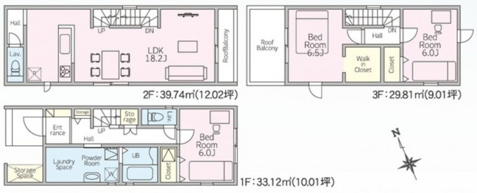 高崎市上和田町、新築一戸建ての間取り画像です