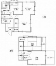 高崎市下豊岡町、中古一戸建ての間取り画像です