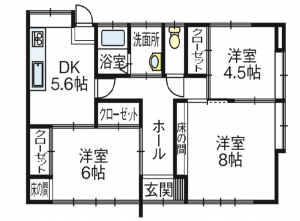 高崎市棟高町、中古一戸建ての間取り画像です