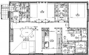 高崎市箕郷町、中古一戸建ての間取り画像です