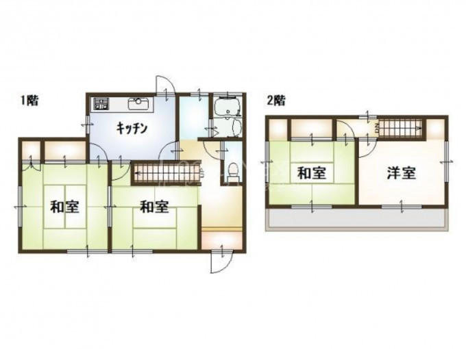 高崎市足門町、中古一戸建ての間取り画像です
