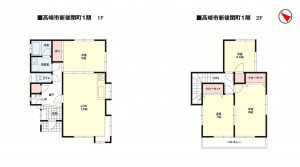 高崎市新後閑町、中古一戸建ての間取り画像です