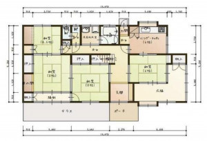 高崎市城山町、中古一戸建ての間取り画像です