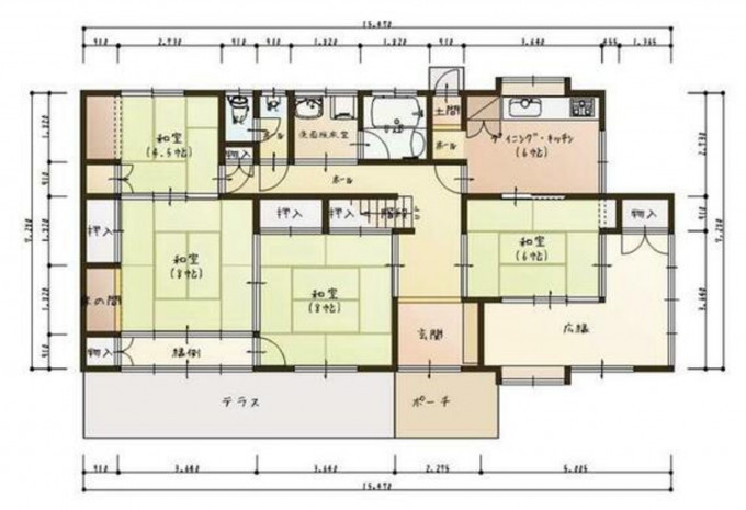 高崎市城山町、中古一戸建ての間取り画像です
