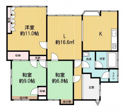 高崎市上和田町、中古一戸建ての間取り画像です