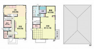 高崎市山名町、中古一戸建ての間取り画像です