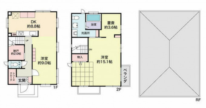 高崎市山名町、中古一戸建ての間取り画像です