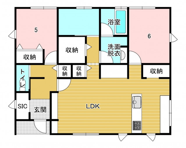 高崎市中豊岡町、中古一戸建ての間取り画像です