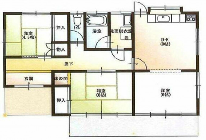 高崎市棟高町、中古一戸建ての間取り画像です