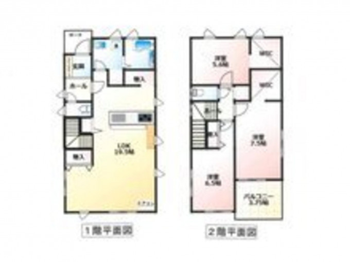 高崎市竜見町、新築一戸建ての間取り画像です